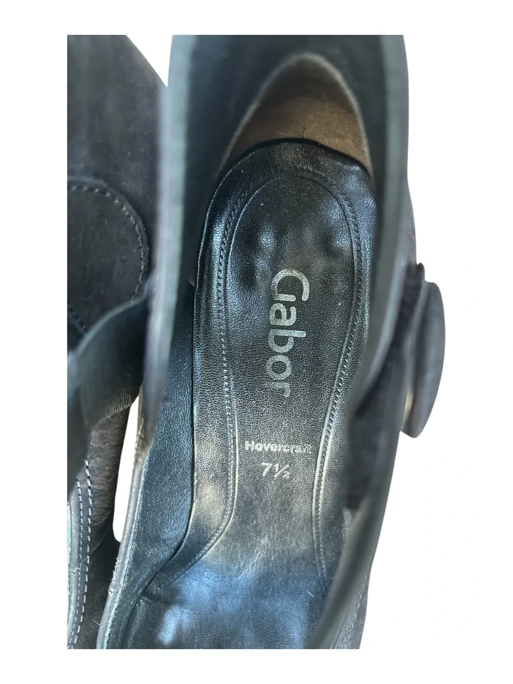 Gabor Hovercraft Women's Black Mary Jane Block Heel Pumps